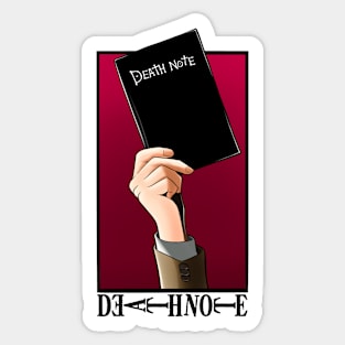 Light Holding Death Note Sticker